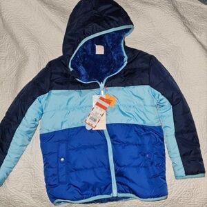 New Little Boys Cat And Jack Warm Lined Jacket Size 5t
